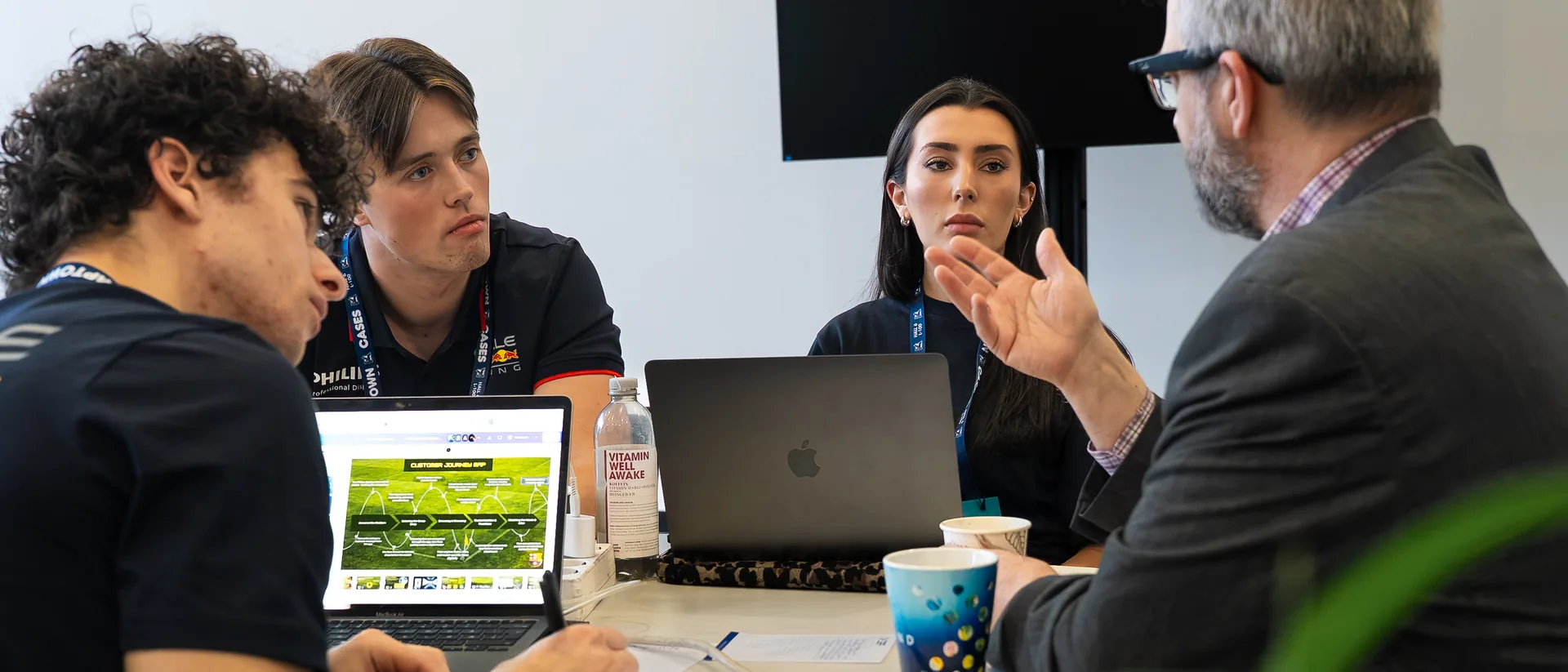 The Aspire team in a working meeting with a client at Integrated Systems Europe 2026